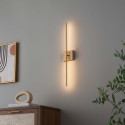 Aplique mural LED doble tubo dorado latón - Collins