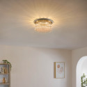 Plafón LED cristal dorado estructura elegante - Sandrilla