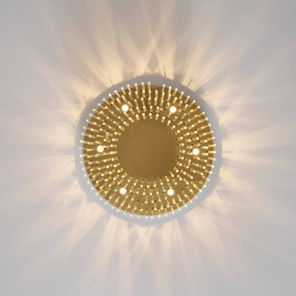 Plafón LED cristal dorado efecto luz reflejada - Sandrilla