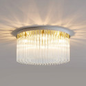 Plafón LED cristal dorado estructura refinada - Sandrilla