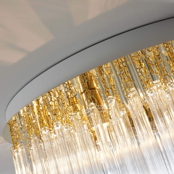 Plafón cristal dorado reflejos centelleantes - Sandrilla