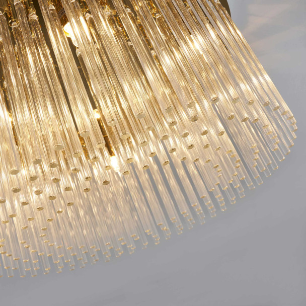 Plafón cristal dorado efecto luminoso brillante - Sandrilla