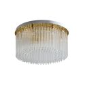 Plafón cristal dorado anillo luminoso integrado - Sandrilla