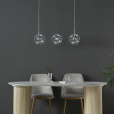 Lámpara colgante triple LED vidrio claro - Gica