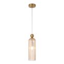 Lámpara colgante LED dorada altura ajustable - Leonora