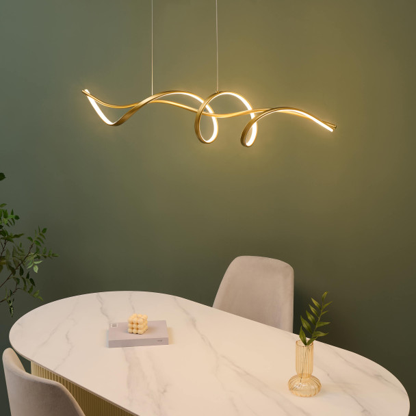 Iluminación aérea acabado dorado refinado - Lybella