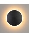 Aplique de pared LED color negro para exterior 18 cm - Lunar