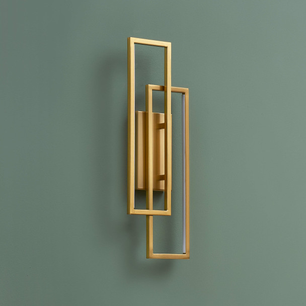 Aplique LED dorada rectangular - Torello