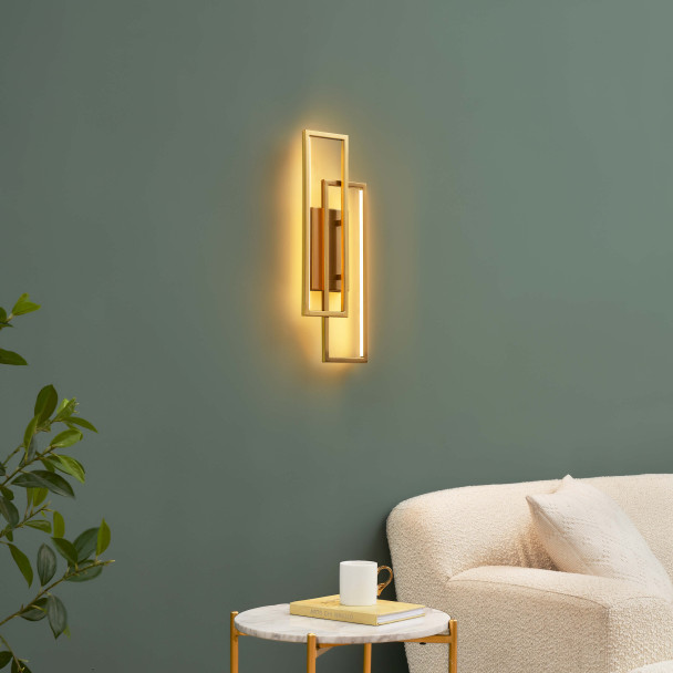 Aplique LED dorada ambiente cálido - Torello