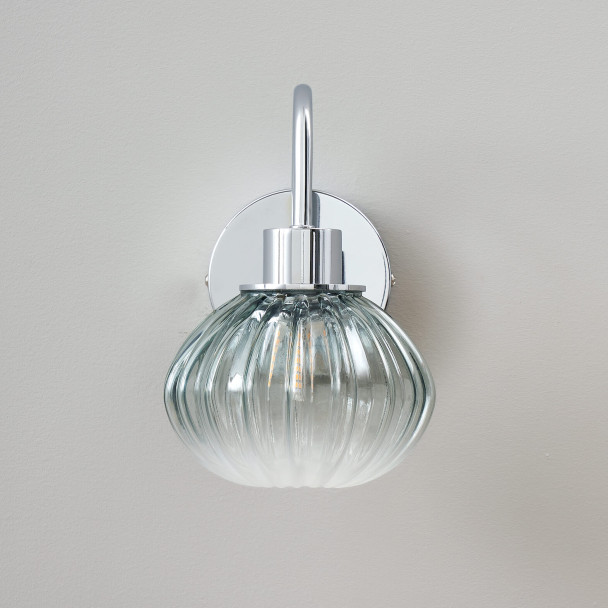 Aplique de cristal estriado cromado - Seren