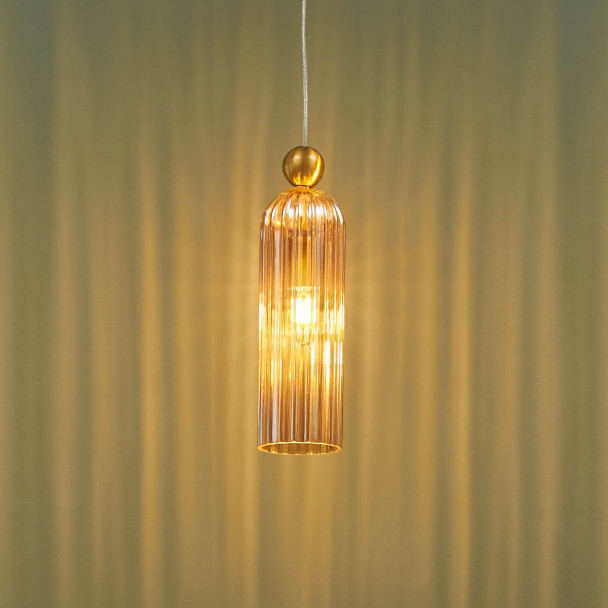 Lámpara colgante LED dorada ideal para salón - Leonora
