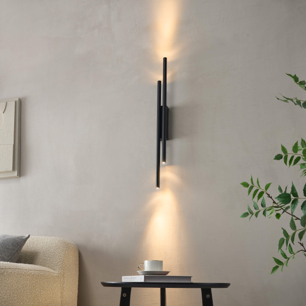 Aplique LED negra diseño minimalista - Gali