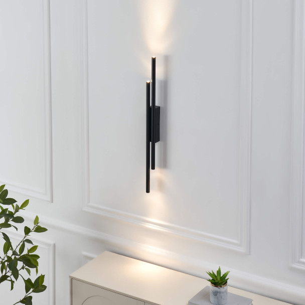 Aplique LED negra diseño minimalista - Gali