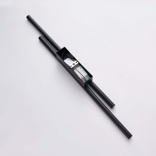 Aplique LED negra vista lateral - Gali