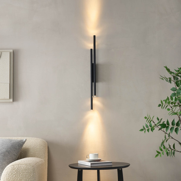 Aplique LED negra textura moderna - Gali