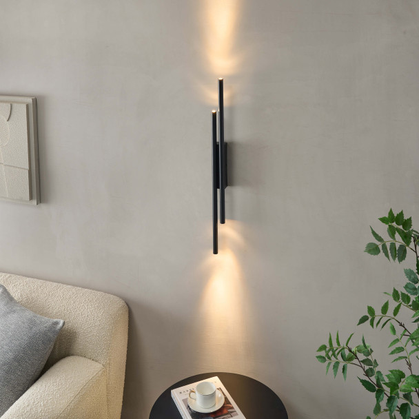 Aplique LED negra doble haz de luz - Gali