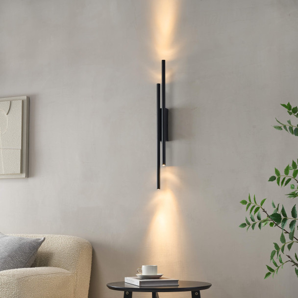 Aplique LED negra ideal para salón moderno - Gali
