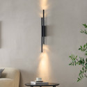 Aplique LED negra vista lateral - Gali