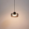 Lámpara colgante LED vidrio ahumado moderno - Valdo