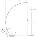 Lámpara de pie curvada LED latón mate de 170 cm - Thalia