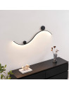 Aplique LED diseño de onda larga doble soporte negro - Curva