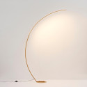 Lámpara de pie curvada LED regulable latón mate de 184 cm - Thalia
