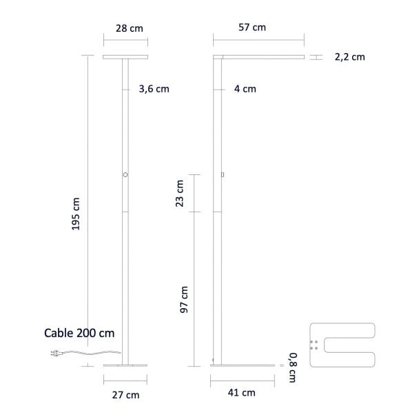 Lámpara LED profesional de alta gama, ideal para áreas de trabajo - Ephan