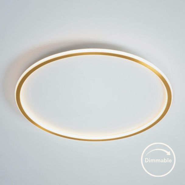 Plafón LED redondo circular dorado de 60 cm - Alessia