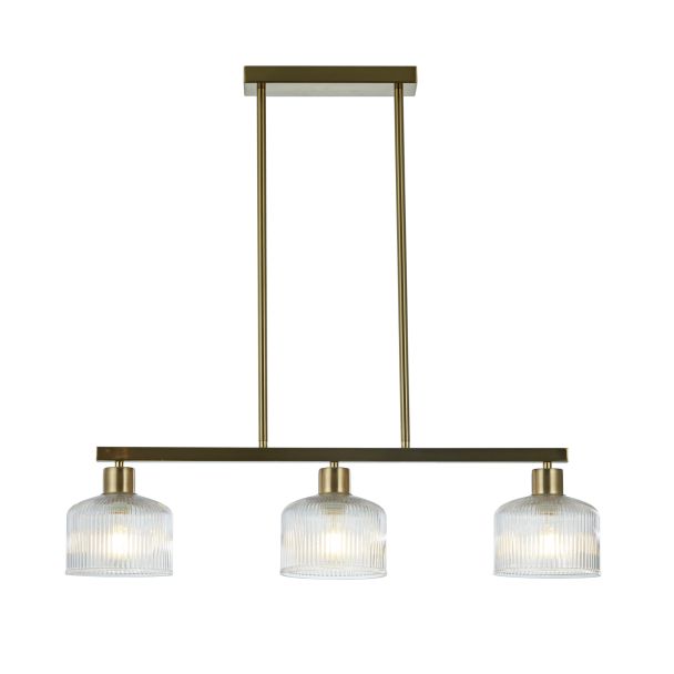 Lámpara colgante dorada diseño triple luz - Auréline
