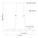Iluminación colgante dorada moderna para salón - Nysséa