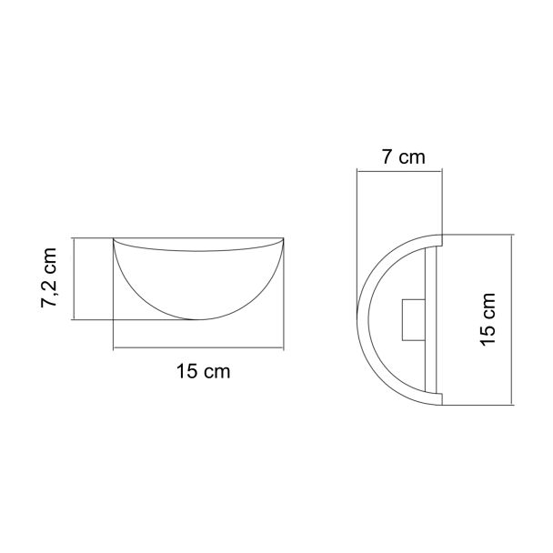 Aplique de pared de piedra ambiente suave - Sève