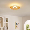Aplique de pared dorado diseño vidrio ámbar texturizado - Ossara