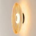 Aplique de pared dorado elegante de vidrio ámbar - Ossara