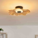 Plafón moderno LED de vidrio ámbar trabajado - Lioria
