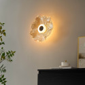 Plafón de vidrio ámbar luminoso base negra - Lioria