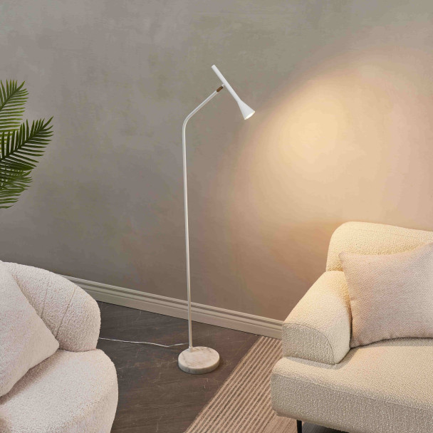 Lámpara de pie blanca LED - Holen