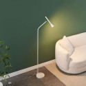 Lámpara de pie blanca con luz de lectura giratoria - Holen