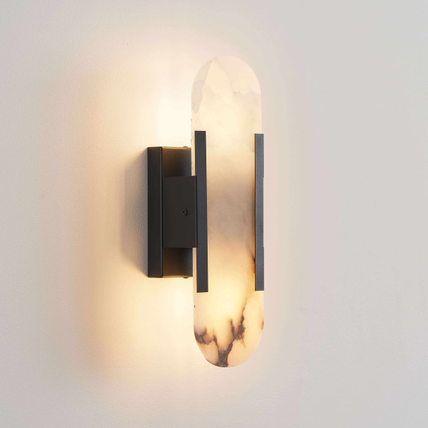 Aplique de diseño alabastro marmoleado luz cálida - Enola