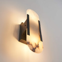 Aplique de pared alabastro y negro estilo moderno - Enola