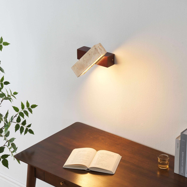 Iluminación travertino madera contemporánea - Varelli