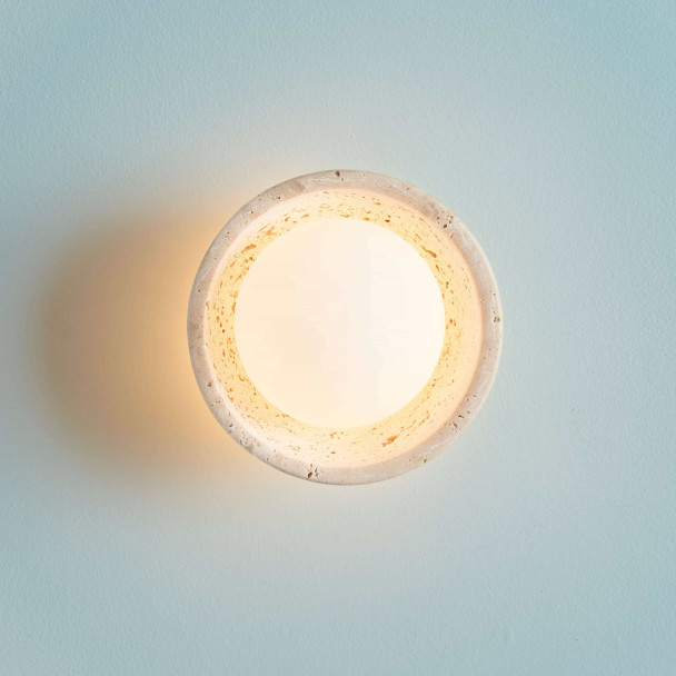 Aplique travertino luz suave - Pietra