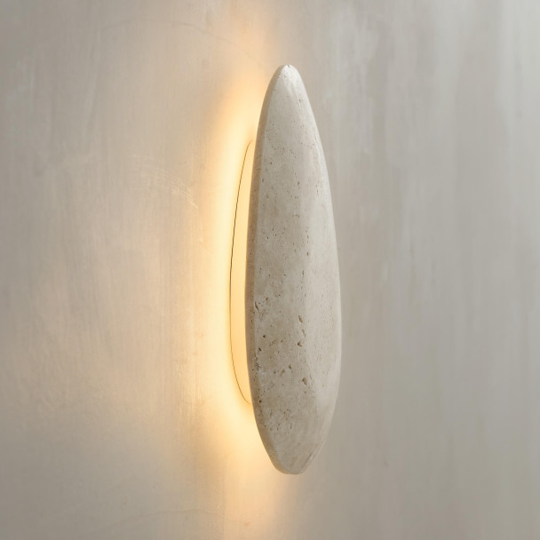 Aplique de travertino iluminación tamizada - Calix