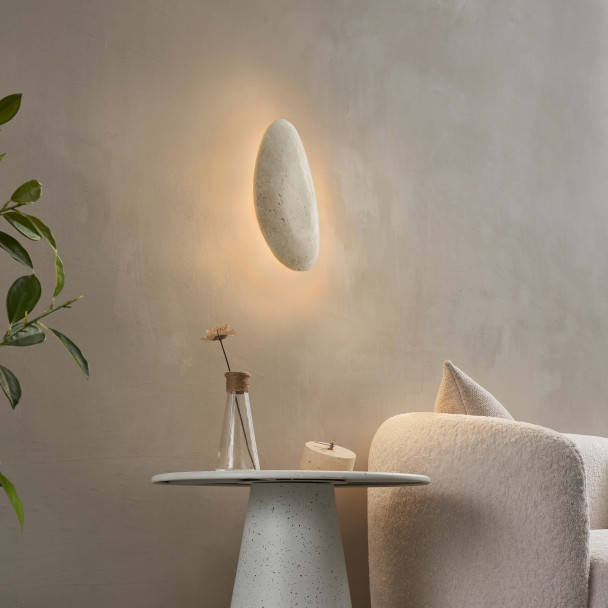 Aplique de travertino luz tamizada - Calix