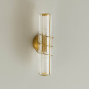 Aplique metal dorado y vidrio transparente - Daryna