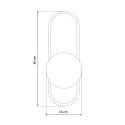 Aplique dorado claro forma ovalada vidrio transparente - Belisto