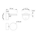 Aplique negro LED cabecero - Kechia