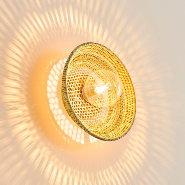 Iluminación de techo ratán diseño natural - Serelina