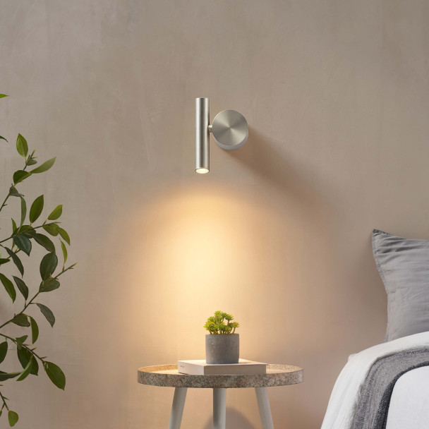Luz de lectura mural cromada elegante - Isévia