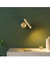 Aplique de pared orientable y regulable con diseño en acabado dorado - Isévia