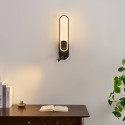 Aplique de pared LED negro práctico y elegante - Jena